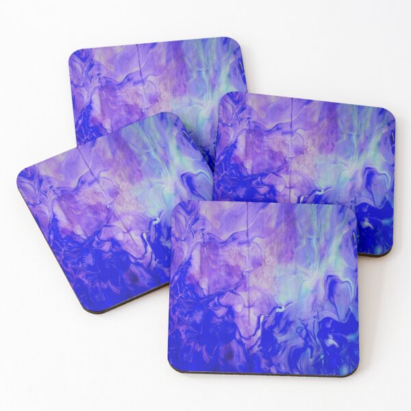 Item preview,   fluid art, pouring technique in purple and blue designed and sold by Optimystic-arts.