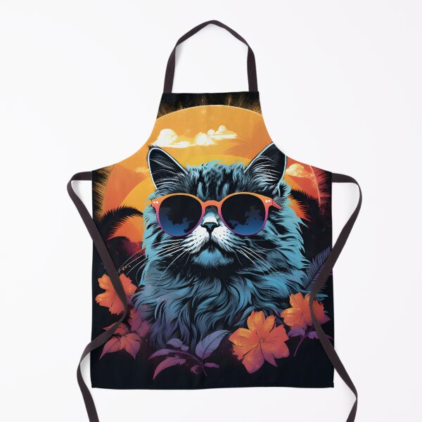 Item preview, 1980's Surf Cat - Retro Vintage Beach Vibes designed and sold by KittyStampedeCo.
