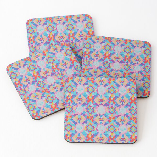 Item preview, Colorful Stained Glass Geometric Polygon Pattern designed and sold by kaliburrito.
