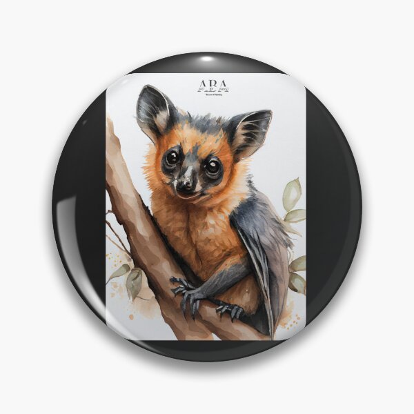 Item preview, Australian terrestrial Spectacled Flying Fox Watercolor Paint designed and sold by JasonEdwar.