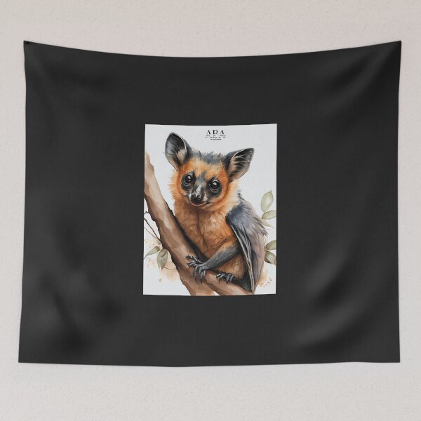 Item preview, Australian terrestrial Spectacled Flying Fox Watercolor Paint designed and sold by JasonEdwar.