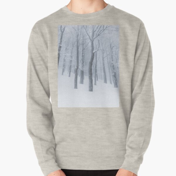Snow covered frozen forest in winter Pullover Sweatshirt