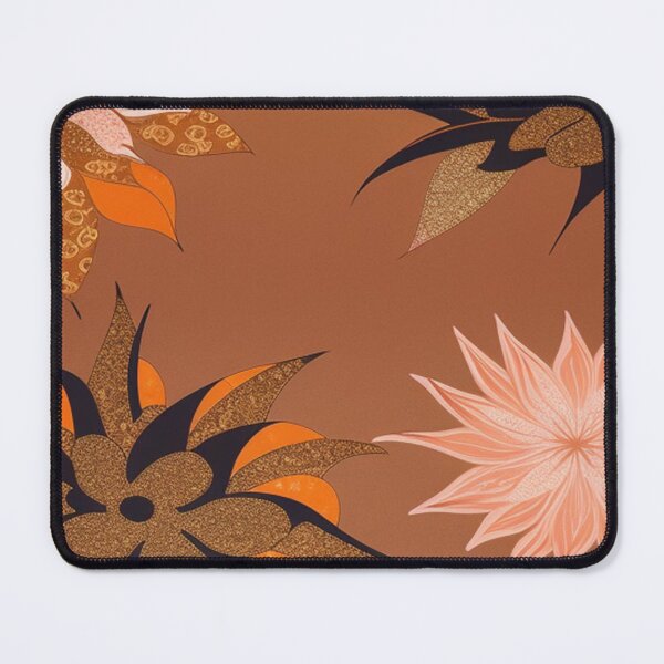 Item preview, Orange and chocolate floral  designed and sold by Roxburylane.