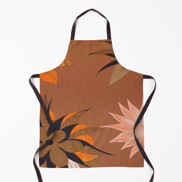 Item preview, Orange and chocolate floral designed and sold by Roxburylane.