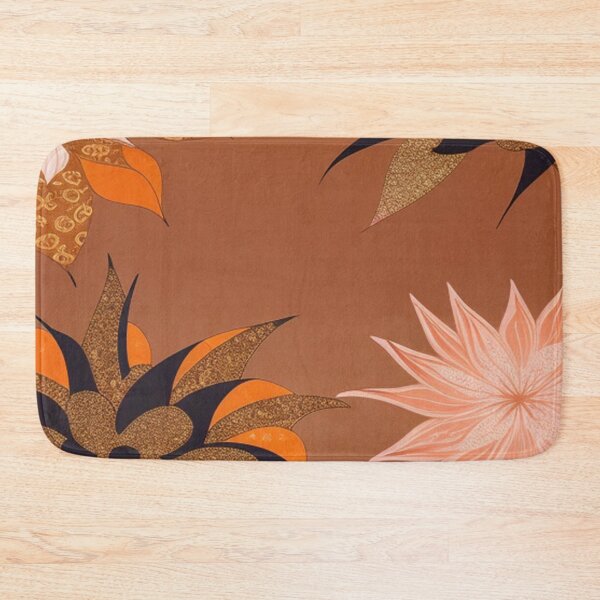 Item preview, Orange and chocolate floral  designed and sold by Roxburylane.
