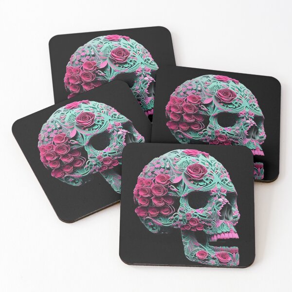Item preview, Gothic skull with roses designed and sold by GothicRubette.