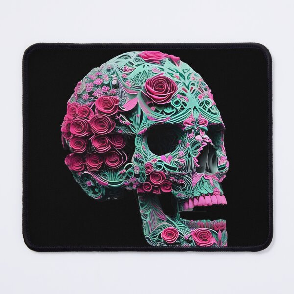 Item preview, Gothic skull with roses designed and sold by GothicRubette.