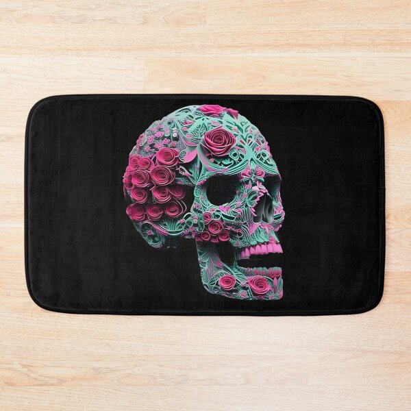 Item preview, Gothic skull with roses designed and sold by GothicRubette.