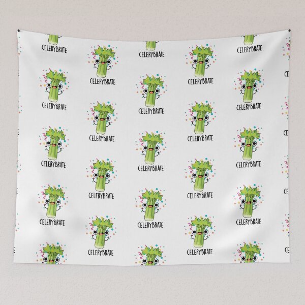 Item preview, Celery-brate Cute Veggie Celery Puns  designed and sold by punnybone.