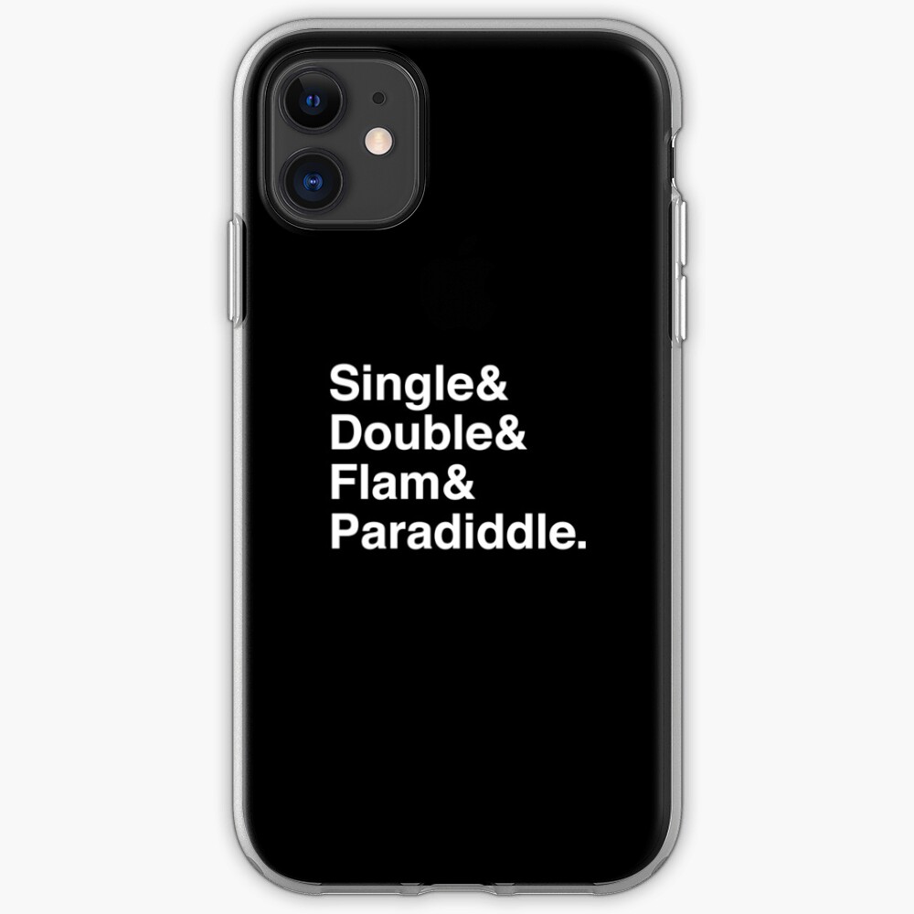Drum Rudiments (Helvetica Ampersand) iPhone Case & Cover