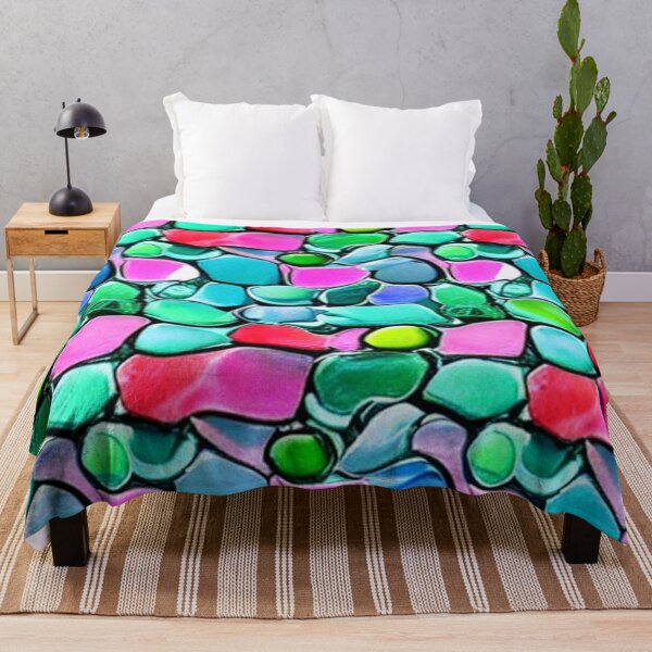Item preview, Abstract Colorful Sea Glass Pattern designed and sold by calibrit.