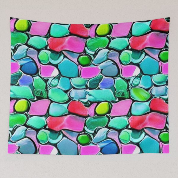 Item preview, Abstract Colorful Sea Glass Pattern designed and sold by calibrit.