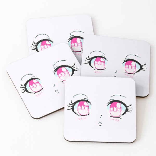 Item preview, Hot Pink Kawaii Anime Eyes/Face Expression :< designed and sold by Lovelate.