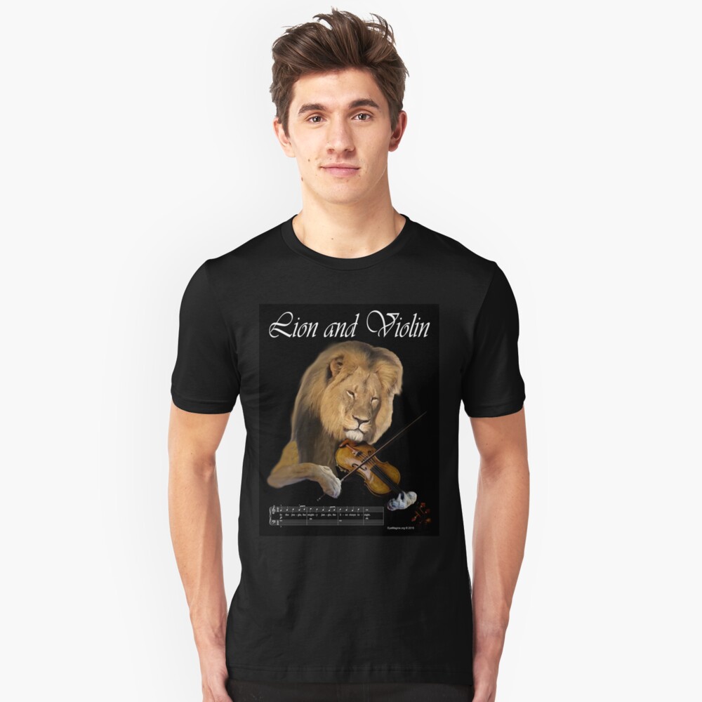 Lion and Violin Slim Fit T-Shirt