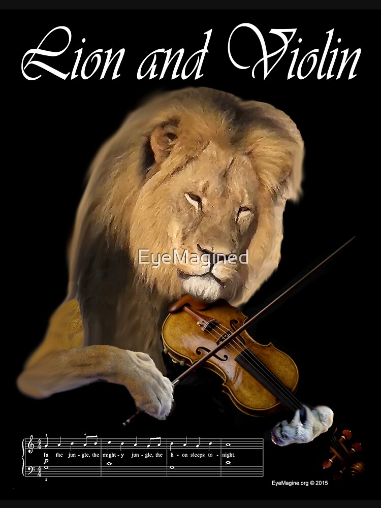 Lion and Violin by EyeMagined