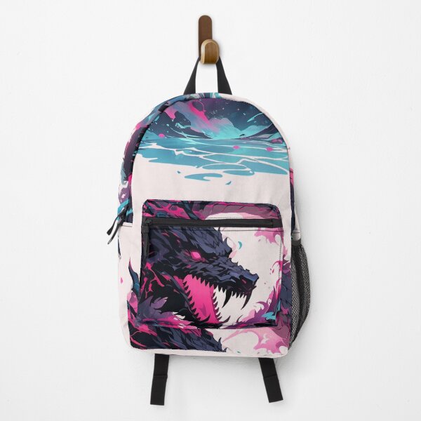 Item preview, A black and pink dragon with sharp teeth designed and sold by Hirako Nakatsu.