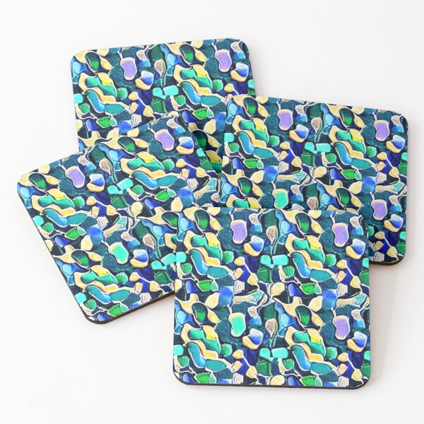 Item preview, Abstract Colorful Sea Glass Pattern designed and sold by calibrit.