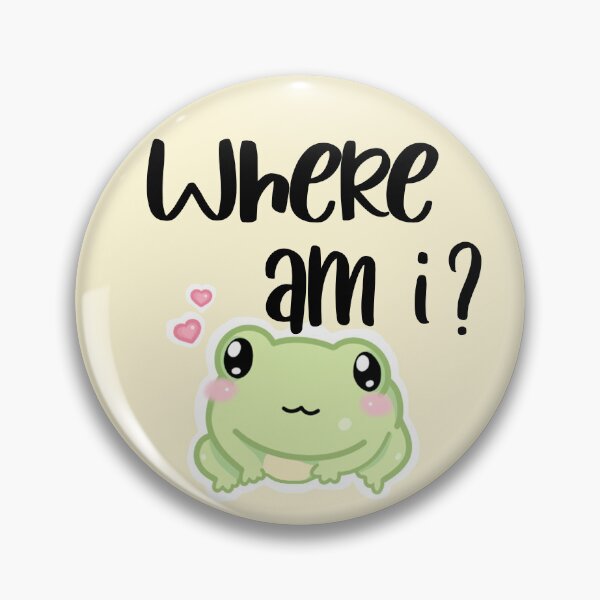 Item preview, Where Am I? Cute Frog Funny Meme Car Bumper designed and sold by GaemGlomDesign.