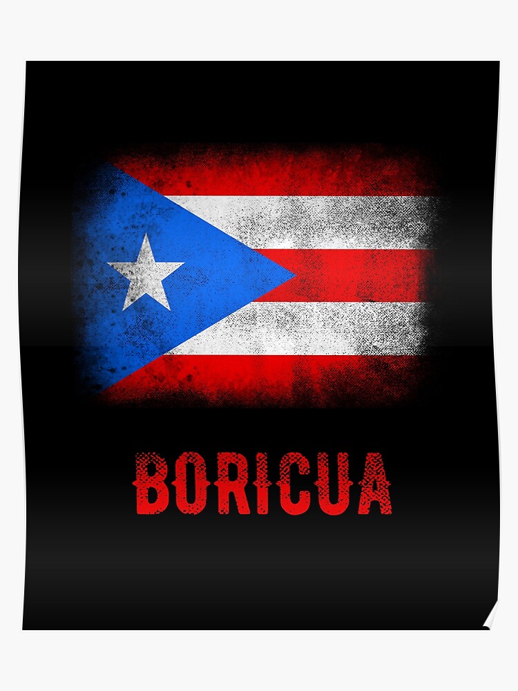 Puerto Rico Flag Boricua Nuyorican Puerto Rican T Shirt Poster
