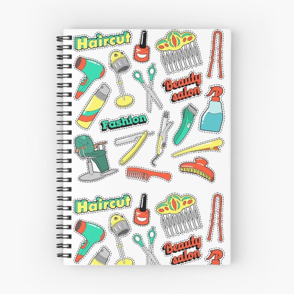 Item preview, Hair Beauty Salon Patches, Badges, Stickers with Scissors and Comb. Vector Doodle designed and sold by ivector.