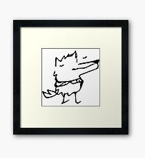 Self-Hug Dog Framed Print