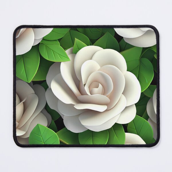 Item preview, white roses pattern designed and sold by Lotusticker.