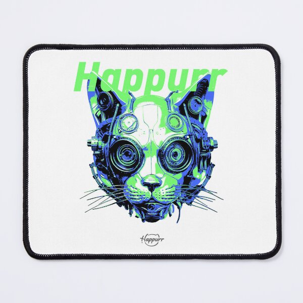 Item preview, Cyberpunk style, mechanical style, cat designed and sold by Happurr.