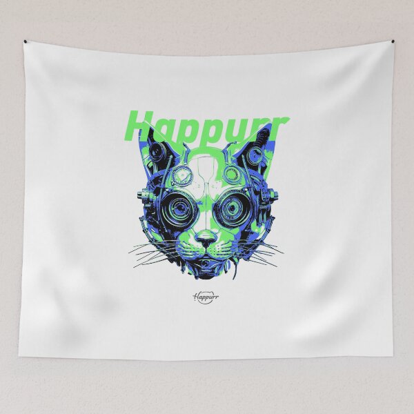 Item preview, Cyberpunk style, mechanical style, cat designed and sold by Happurr.