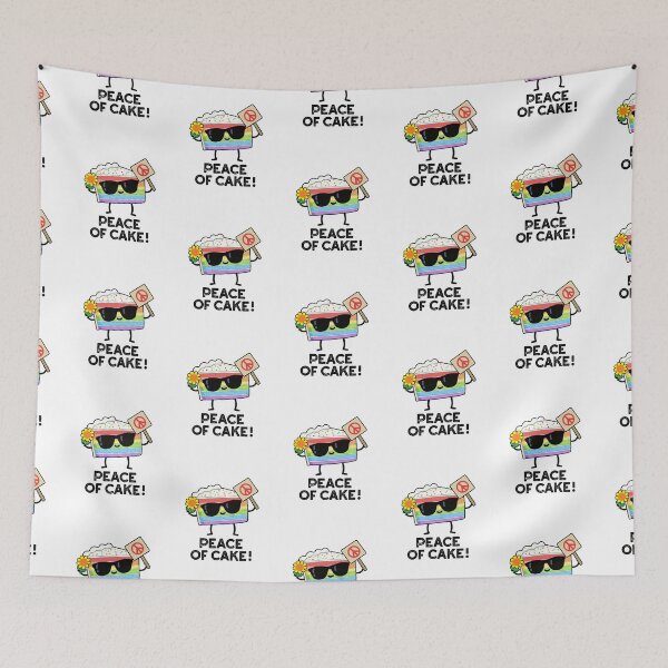 Item preview, Peace Of Cake Cute Food Puns designed and sold by punnybone.
