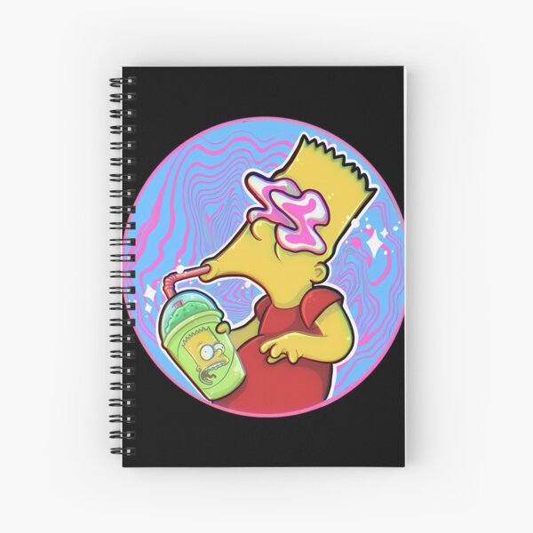 Sad Bart Simpson Spiral Notebooks for Sale