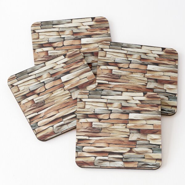 Item preview, Decorative Stacked Thin Sand Stones Wall Pattern designed and sold by Sturdust.