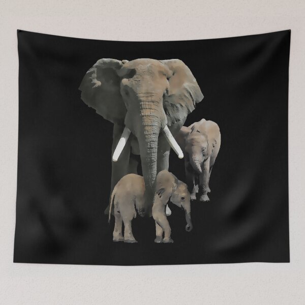 Item preview, Elephant mom with babies - Elephants in Africa designed and sold by TShirtsundMehr.