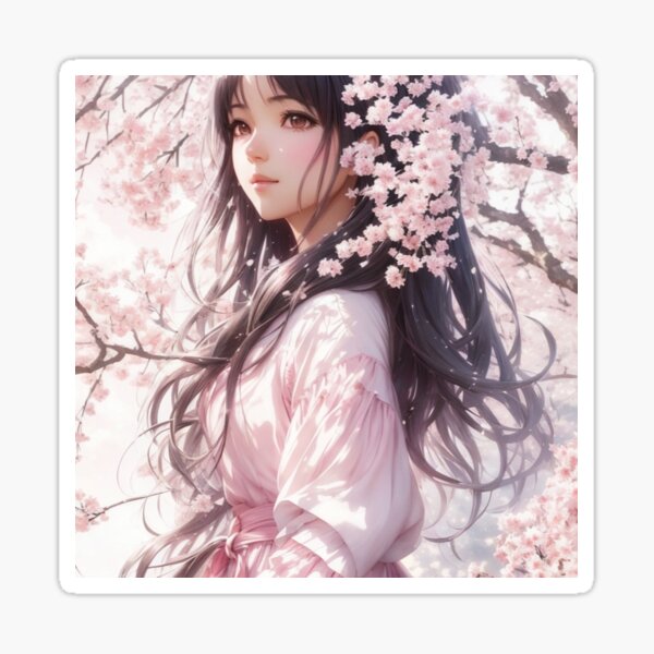 Item preview, Sakura Serenity: Anime Girl in Traditional Kimono designed and sold by Kumahimeco.