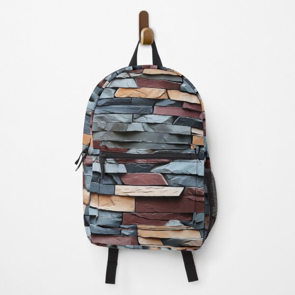 Item preview, Stacked Blue Grey Decorative Stone Cladding Pattern designed and sold by Sturdust.