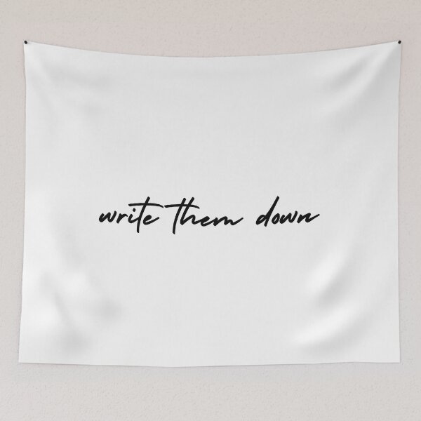 Item preview, write them down | journaling designed and sold by Therapy by Sen.