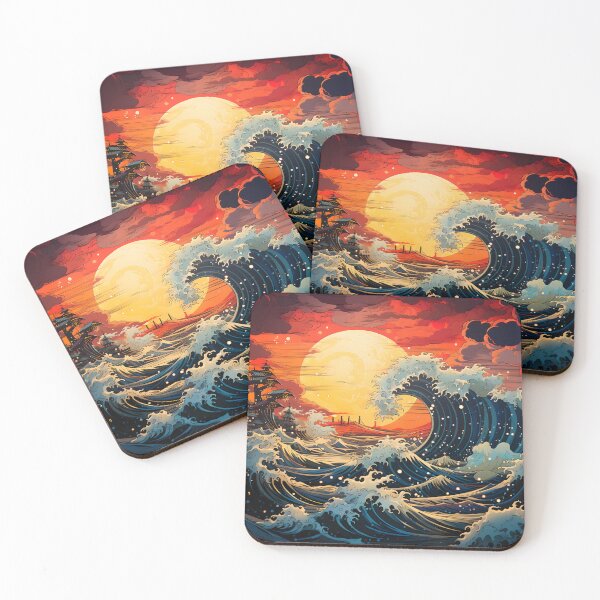 Item preview, Sunset Surge: Neon Tides Against a Dying Sun designed and sold by Viktor Surzhko.