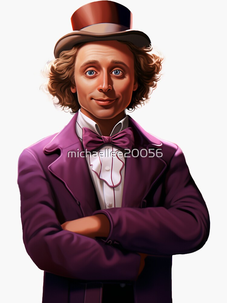 Willy Wonka Sticker for Sale by michaellee20056