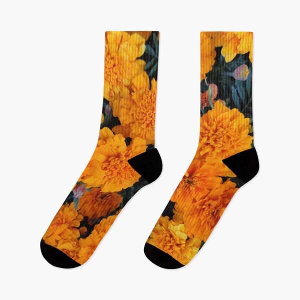 Item preview, A cute bunch of orange yellow marigold flowers designed and sold by tshuki.