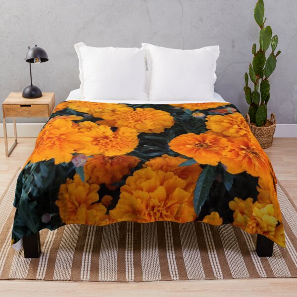 Item preview, A cute bunch of orange yellow marigold flowers designed and sold by tshuki.