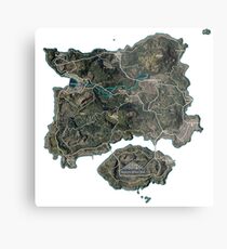 Map PUBG Metal Print