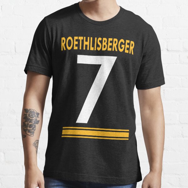 7 BEN ROETHLISBERGER Pittsburgh Steelers NFL QB Grey Throwback Jersey