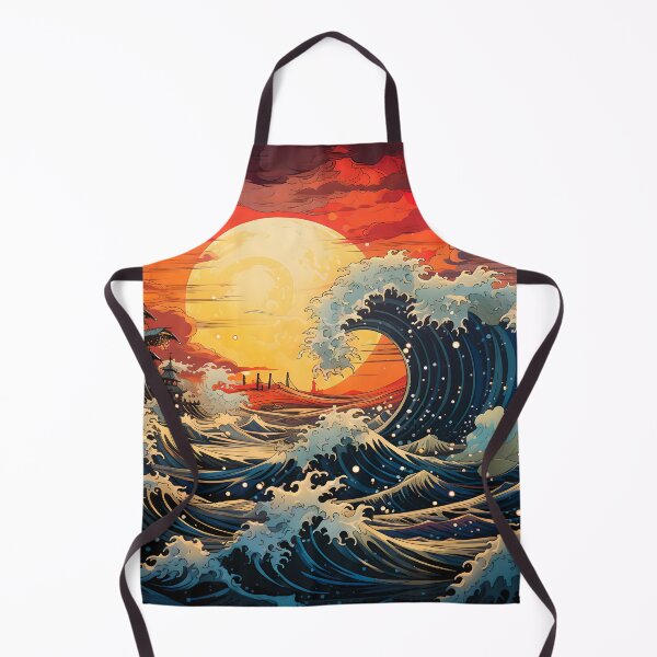 Item preview, Twilight Swell: Neon Waves Beneath a Crimson Sky designed and sold by Viktor Surzhko.