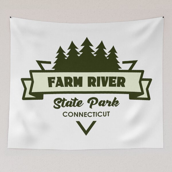 Item preview, Farm River State Park Connecticut Trees And Ribbon designed and sold by bivenart.