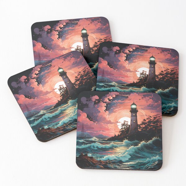 Item preview, Beacon of Twilight: A Neon Voyage Through Time designed and sold by Viktor Surzhko.