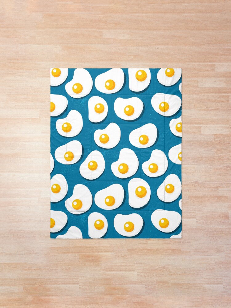 Alternate view of Food pattern- fried eggs Comforter