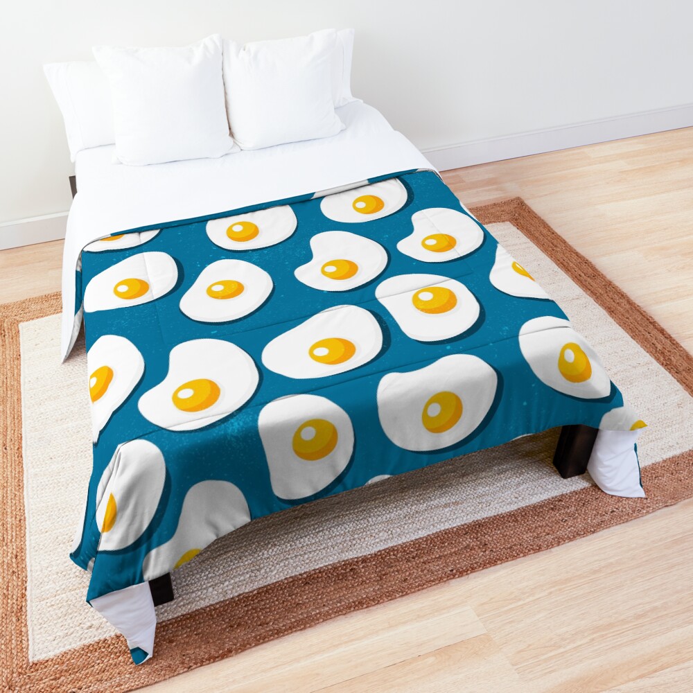 Food pattern- fried eggs Comforter