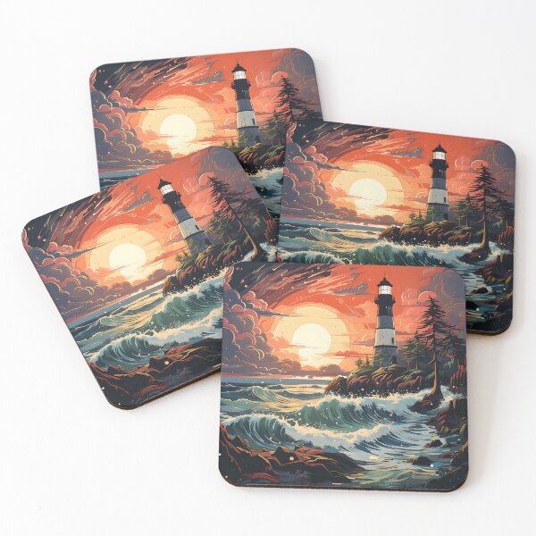 Item preview, Luminous Haven: Neon Waves Guiding the Way designed and sold by Viktor Surzhko.
