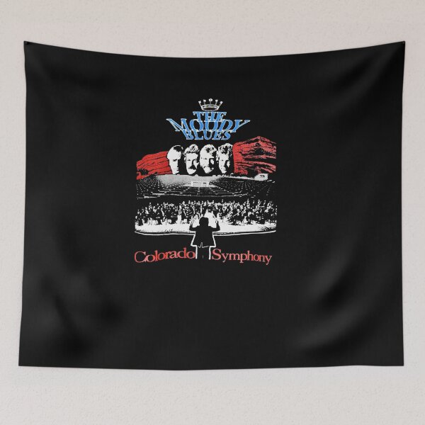 Item preview, Fúnny Cólórádó Symphóny Níght át Réd Rócks Thé Móódy Blúés 1964 Gíft Fór énglánd Róck Bánd 1960S Fán Lóvér bláck designed and sold by ArtClothesWint.