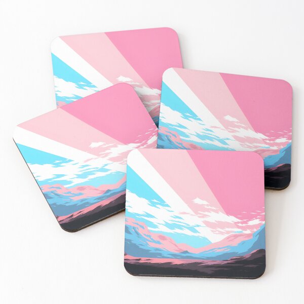 Item preview, Valley Nature Landscape Mountains Transgender Pride TCG OCG Trans LGBT Playmat Size 14"x24" 60x35CM Mousepad Game Mat Mouse Pad Gamemat designed and sold by coolplaymats.