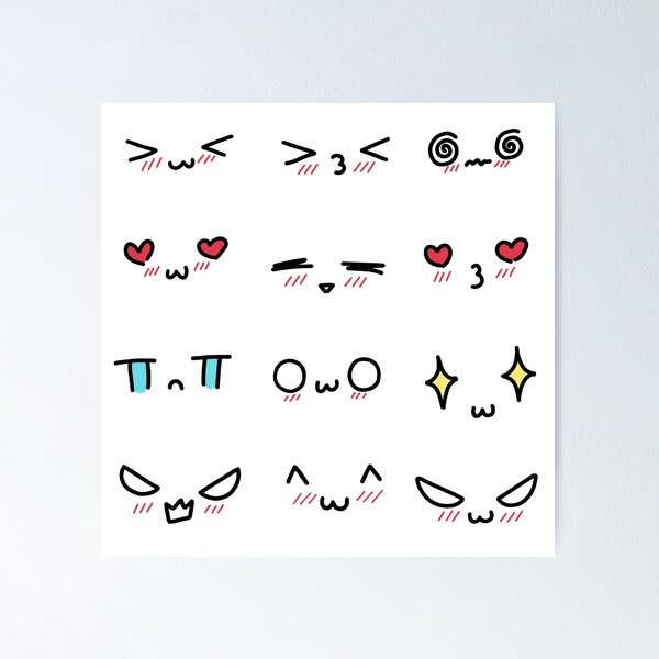 P sters Emoticones Japoneses Redbubble